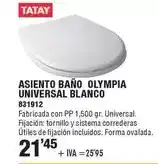 Optimus Tatay - asiento bano olympia universal blanco oferta