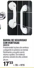 Optimus Barra de seguridad con ventosas oferta