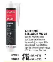 Optimus Penosil - adhesivo sellador ms-35 oferta