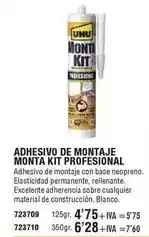 Optimus Uhu - adhesivo de montaje kit profesional oferta