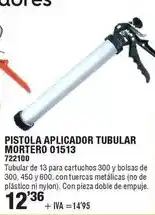 Optimus Pistola aplicador tubular mortero oferta