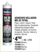 Optimus Quilosa - adhesivo sellador ms 35 total oferta