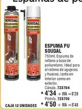 Optimus Soudal - espuma pu oferta