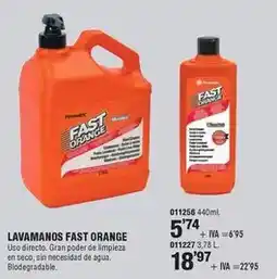 Optimus Fast orange - lavamanos oferta
