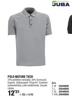 Optimus Juba - polo nature tech oferta