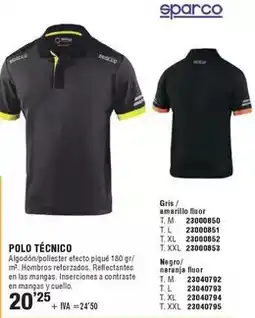 Optimus Sparco - polo técnico oferta