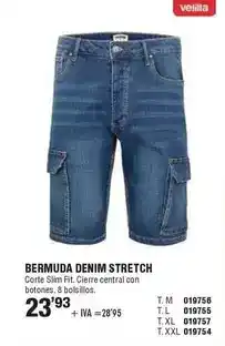 Optimus Velilla - bermuda denim stretch oferta