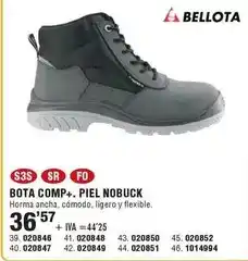 Optimus Bellota - bota comp+, piel nobuck oferta