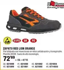 Optimus Zapato red lion orange oferta