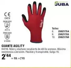 Optimus Juba - guante agility oferta