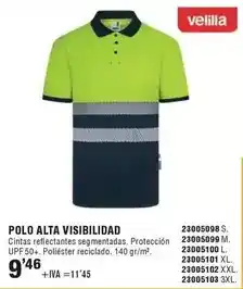 Optimus Velilla - polo alta visibilidad oferta