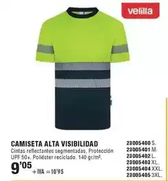 Optimus Velilla - camiseta alta visibilidad oferta