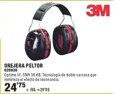 Optimus 3m - orejera peltor oferta
