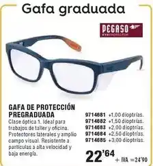 Optimus Pegaso - gafas de proteccion pregraduada oferta