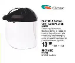 Optimus Climax - pantalla facial contra impactos oferta