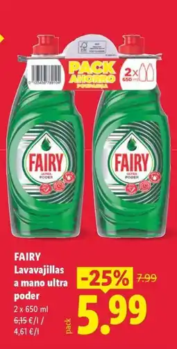 Lidl FAIRY Lavavajillas a mano ultra poder oferta