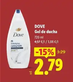 Lidl DOVE Gel de ducha oferta