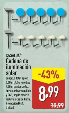 ALDI CASALUX Cadena de iluminación solar oferta