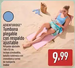 ALDI ADVENTURIDGE Tumbona plegable con respaldo ajustable oferta