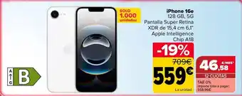 Carrefour Apple - iphone 16e oferta