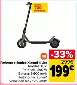 Carrefour Xiaomi - patinete eléctrico 4 lite oferta