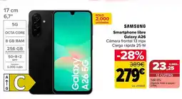 Carrefour Samsung - smartphone libre galaxy a26 oferta