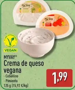 ALDI MYVAY Crema de queso vegana oferta