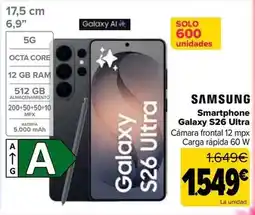Carrefour Samsung - smartphone galaxy s26 ultra oferta