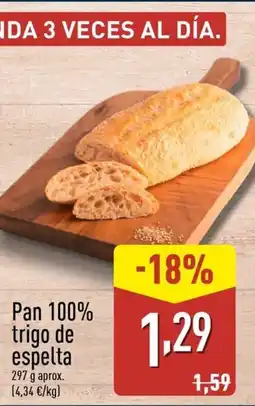 ALDI Pan 100% trigo de espelta oferta