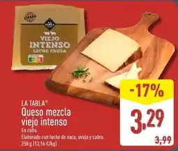 ALDI LA TABLA Queso mezcla viejo intenso oferta