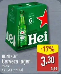 ALDI HEINEKEN Cerveza lager oferta