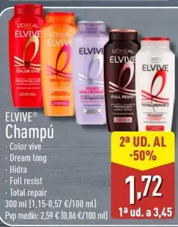 ALDI ELVIVE Champú oferta