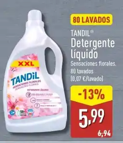 ALDI TANDIL Detergente líquido oferta