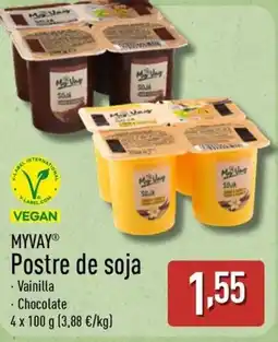 ALDI MYVAY Postre de soja oferta