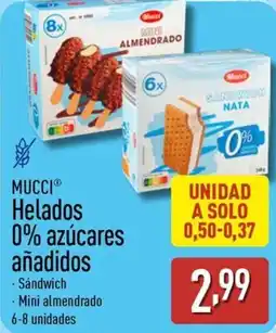ALDI MUCCI Helados 0% azúcares añadidos oferta