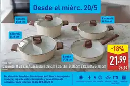 ALDI CROFTON Cacerola 026 cm/ Cacerola 0.28 cm / Sartén Ø 28 cm / Cazuela 0.28 cm oferta