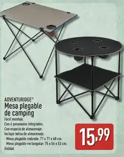 ALDI ADVENTURIDGE Mesa plegable de camping oferta