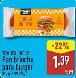 ALDI TRADER JOE'S Pan brioche para burger oferta