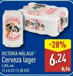 ALDI VICTORIA MÁLAGA Cerveza lager oferta