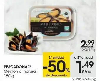 Eroski Pescadona mejillón al natural oferta