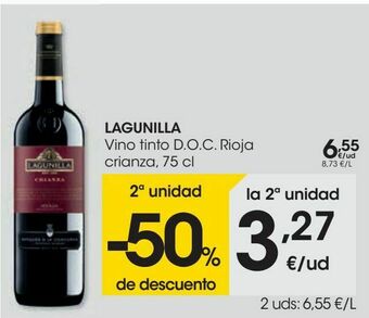 Eroski Lagunilla vino tinto d.o.c. rioja crianza oferta