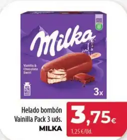 Spar Tenerife MILKA Helado bombón Vainilla oferta