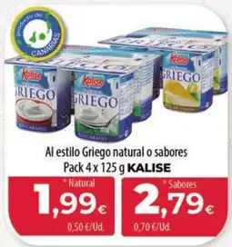 Spar Tenerife KALISE Al estilo Griego natural o sabores oferta