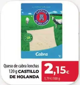 Spar Tenerife CASTILLO DE HOLANDA Queso de cabra lonchas oferta