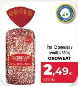 Spar Tenerife OROWEAT Pan 12 cereales y semillas oferta