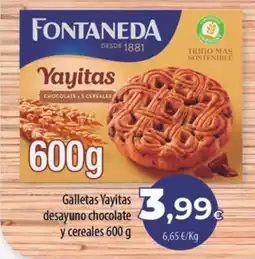 Spar Tenerife FONTANEDA Galletas Yayitas desayuno chocolate y cereales oferta