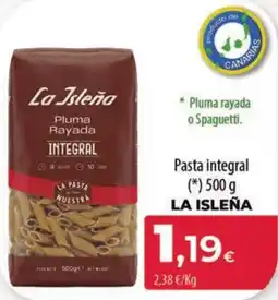 Spar Tenerife LA ISLEÑA Pasta integral oferta