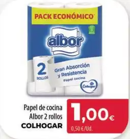 Spar Tenerife COLHOGAR Papel de cocina Albor 2 rollos oferta
