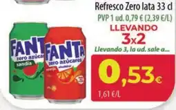 Spar Tenerife FANTA Refresco Zero oferta