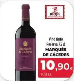 Spar Tenerife MARQUÉS DE CÁCERES Vino tinto Reserva oferta